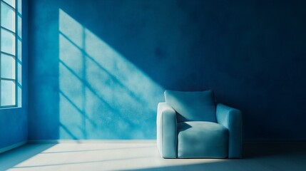 Wall Mural - blue chairs in office