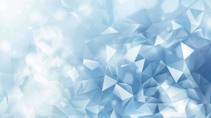 Abstract polygonal pattern in light blue tones with soft lighting and geometric shapes. Modern design