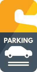 Poster - parking permit sign showing car parking allowed