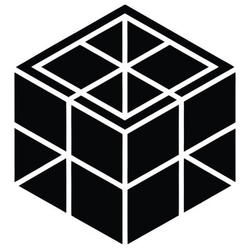 subic-s-cube-game-shape-icon--vector-silhouette