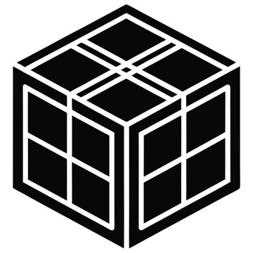 subic-s-cube-game-shape-icon--vector-silhouette