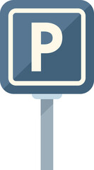 Poster - Parking sign indicating parking is allowed in this area