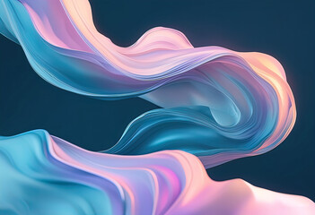 Canvas Print - Abstract background with twisted smooth waves, cool wallpaper for phone,