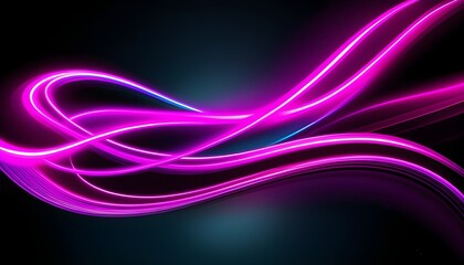 Wall Mural - vibrant color light decoration on a black abstract wavy background