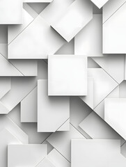 Wall Mural - Modern white and light grey square overlapped pattern on background with shadow. white background. Minimal geometric white light background abstract design. Elegant white and grey Background.