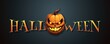 © kiberstalker - Halloween - stylized inscription with Halloween pumpkin instead of letter O. Halloween design with Jack-o'-lantern
