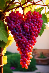 Pinkish-red grapes