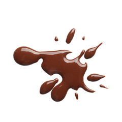 Poster - Sweet chocolate splashes on white background