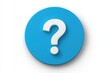 © CreativeArs - Blue circle with white question mark on white background.