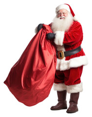 Wall Mural - PNG Smiling santa claus christmas adult white background.