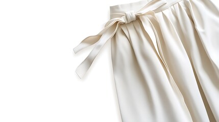 Off white skirt with a wrap tie waist.