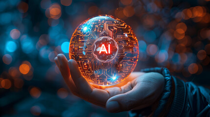 Poster - hand_holding_AI_sphere