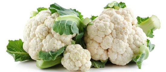 Poster - Fresh Cauliflower Isolated On White Background