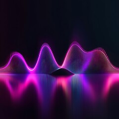 Neon lights and equalizer effects blend to create an abstract background image