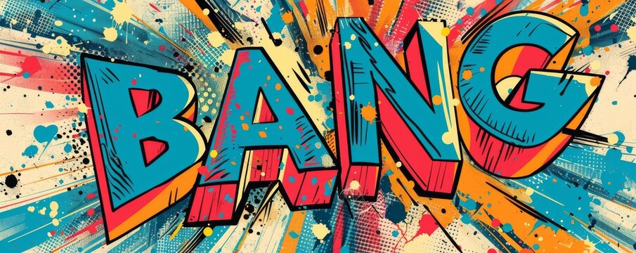 Fun pop art background with 