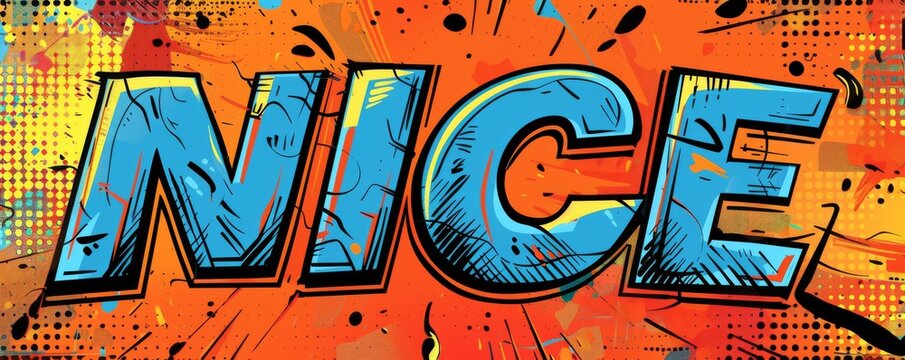Playful pop art background with 