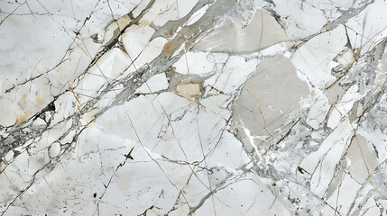 Wall Mural - White marble with gray veining and hints of gold.