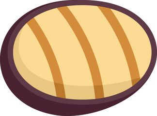 Sticker - Freshly baked round loaf of bread with a golden brown crust, perfect for breakfast or a snack