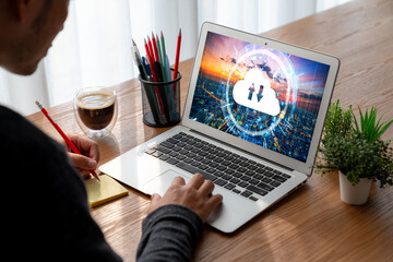 Poster - cloud computing software for modish remote work and personal data storage