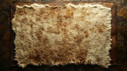 Brown and White Cowhide Texture: Rustic Fur Background