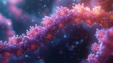 Wall Mural - dna helix: a microscopic view of life's code