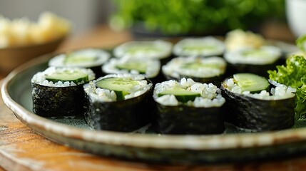 Wall Mural - Cucumber Sushi Rolls