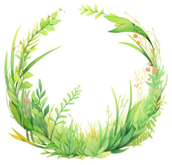 Wall Mural - PNG Grass outdoors wreath plant.