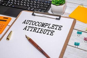 Autocomplete attribute inscription inside web browser on notepad