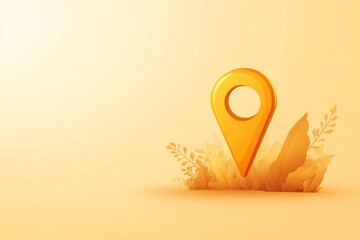 Wall Mural - Handdrawn arrow pointing marker isolated png flat design top view map marker theme animation Triadic Color Scheme