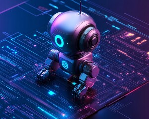 Leinwandbilder - Developer updates software using AI technology, Software updates or operating system upgrades to keep your device up to date with enhanced functionality in new versions