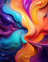 Poster - Abstract colorful swirls