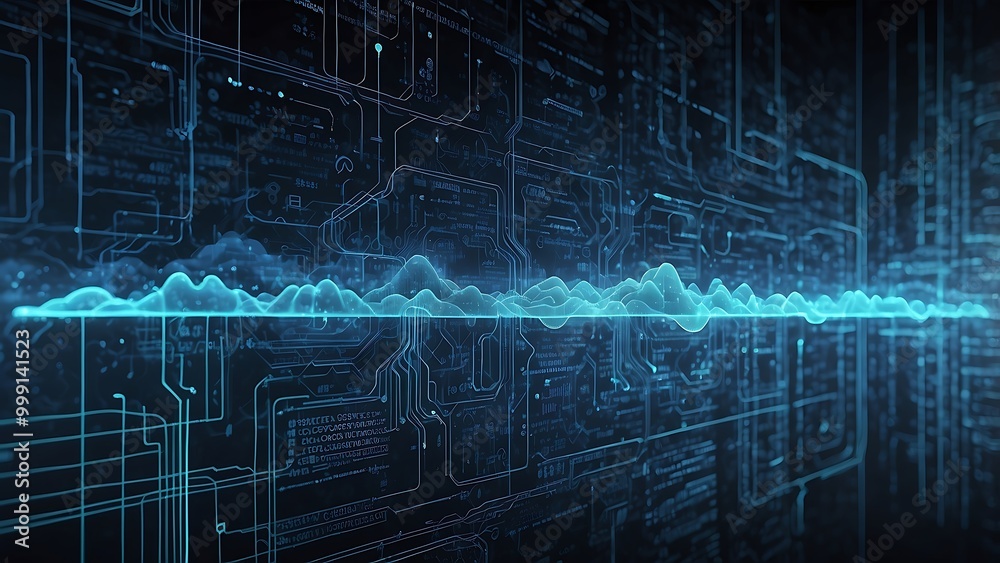 Digital Background Data Transfer Data transfer cloud technology concept. Cloud icon in the centre with ...