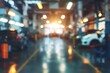 © MahmudulHassan - Blurred background of car in auto repair shop with bokeh light