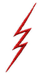 PNG Lightning in embroidery style textile pattern weaponry.