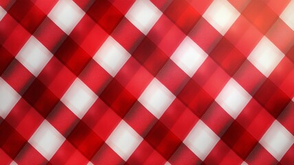 Poster - A red and white checkered patterned cloth