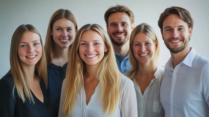 Sticker - Happy Team Portrait with Smiling Colleagues