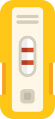 Poster - Yellow plastic pregnancy test showing a positive result with two red lines