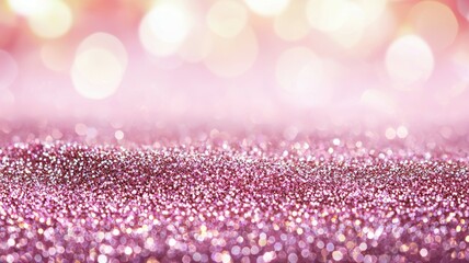 Canvas Print - A pink background with glittery dots