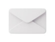 © Sunflower - Realistic style closed envelope. White greeting card, mail, letter, postcard. Information transfer communication. 3D realistic illustration of an envelope letter isolated on a white background.