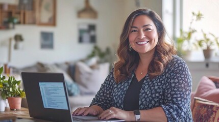 Poster - Professional Woman Working from Home Office