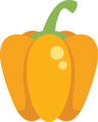 Poster - this vector illustration of a yellow bell pepper is showing its healthy shine and freshness