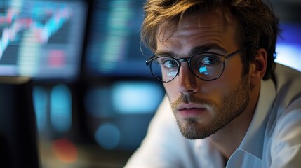 Poster - Focused Young Professional in Office Environment