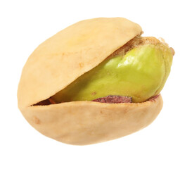 Poster - One tasty pistachio nut isolated on white