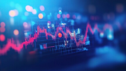 Poster - Abstract Financial Data Visualization with Graphs and Lights