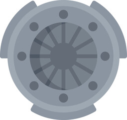 Poster - Car clutch disc plate showing the working parts of a clutch on a white background