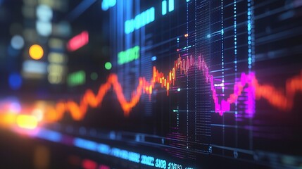 Poster - Vibrant Financial Market Data Visualization