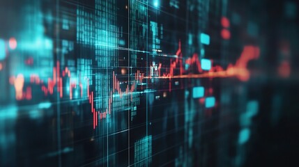 Poster - Data Visualization with Digital Chart Background