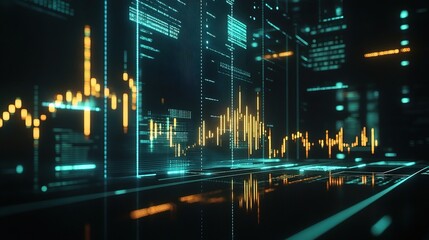 Poster - Futuristic Data Visualization and Digital Analysis