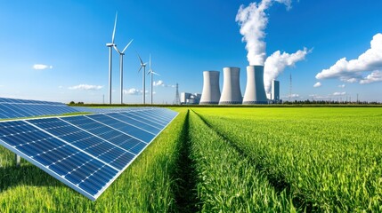 renewable energy sources: wind and solar power together