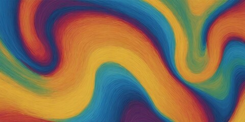 Aufkleber - A colorful swirl of paint with a rainbow of colors